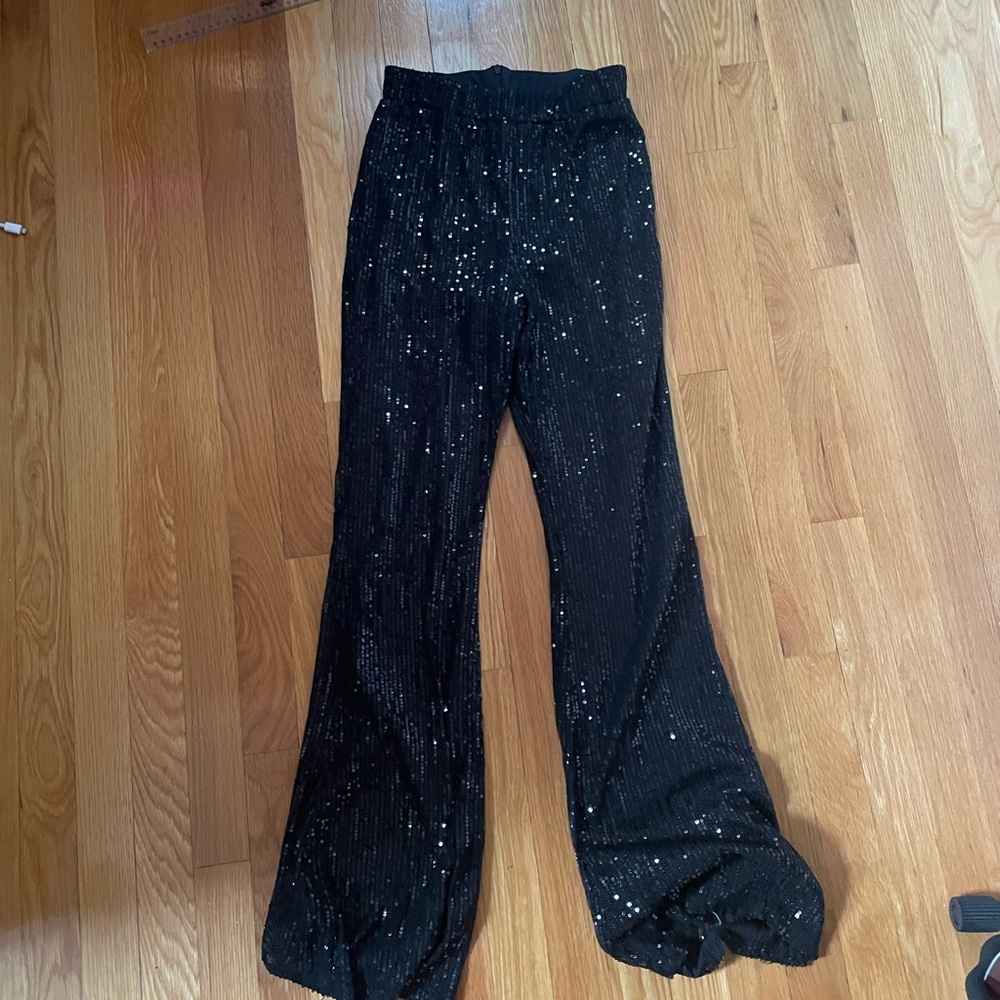 SHEIN Black Sequin Trousers